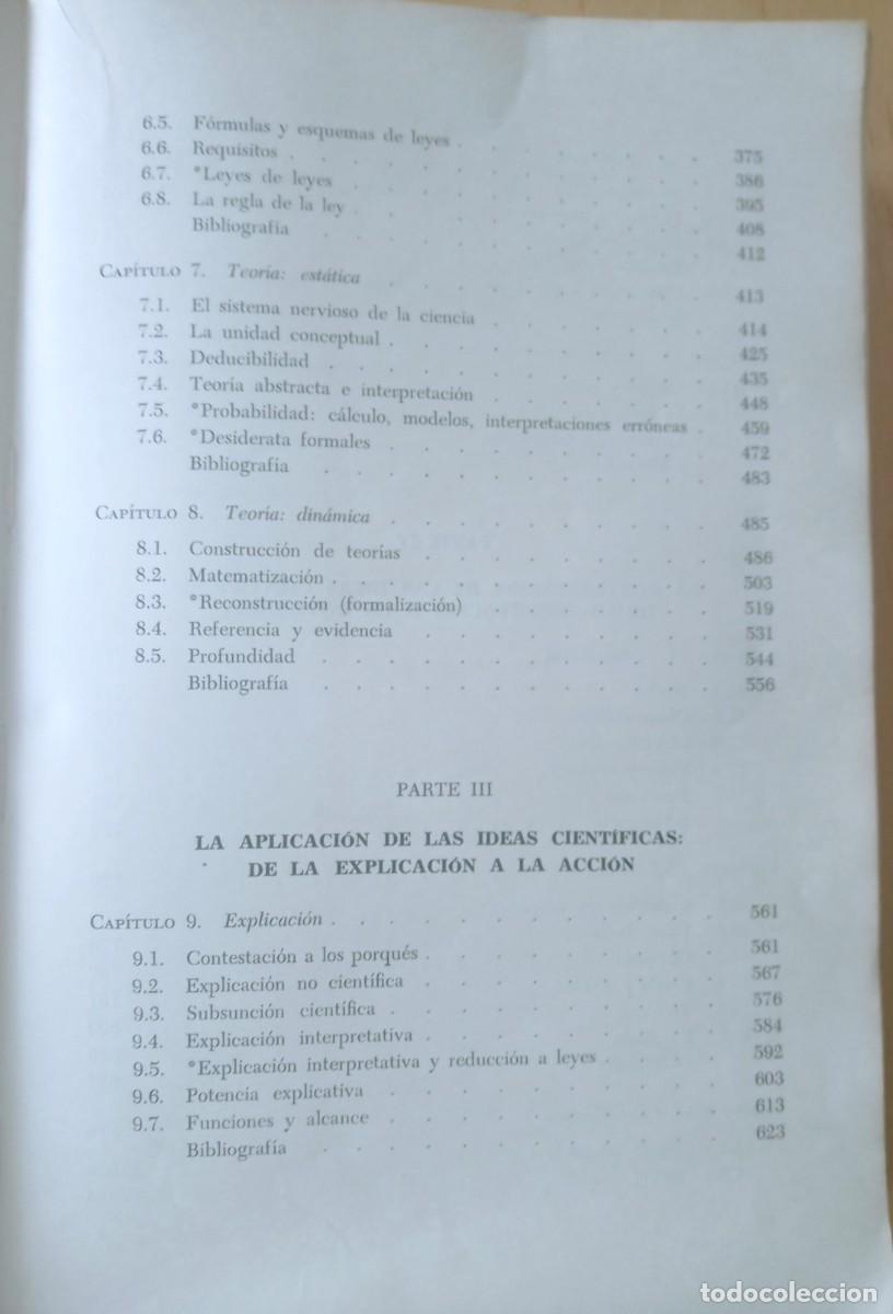 Libros de segunda mano: MARIO BUNGE LA INVESTIGACION CIENTIFICA - Foto 6