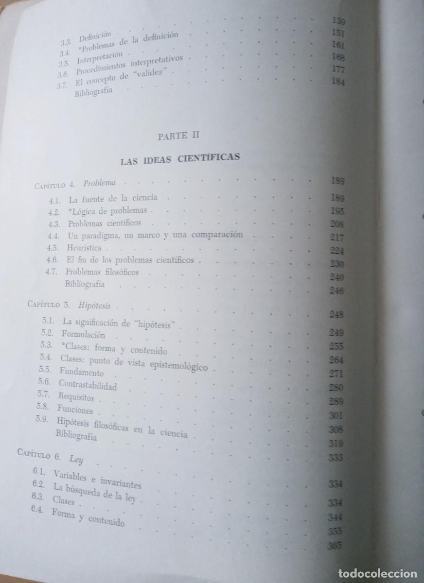 Libros de segunda mano: MARIO BUNGE LA INVESTIGACION CIENTIFICA - Foto 7