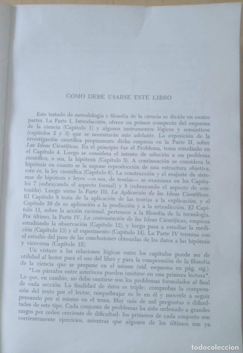 Libros de segunda mano: MARIO BUNGE LA INVESTIGACION CIENTIFICA - Foto 11