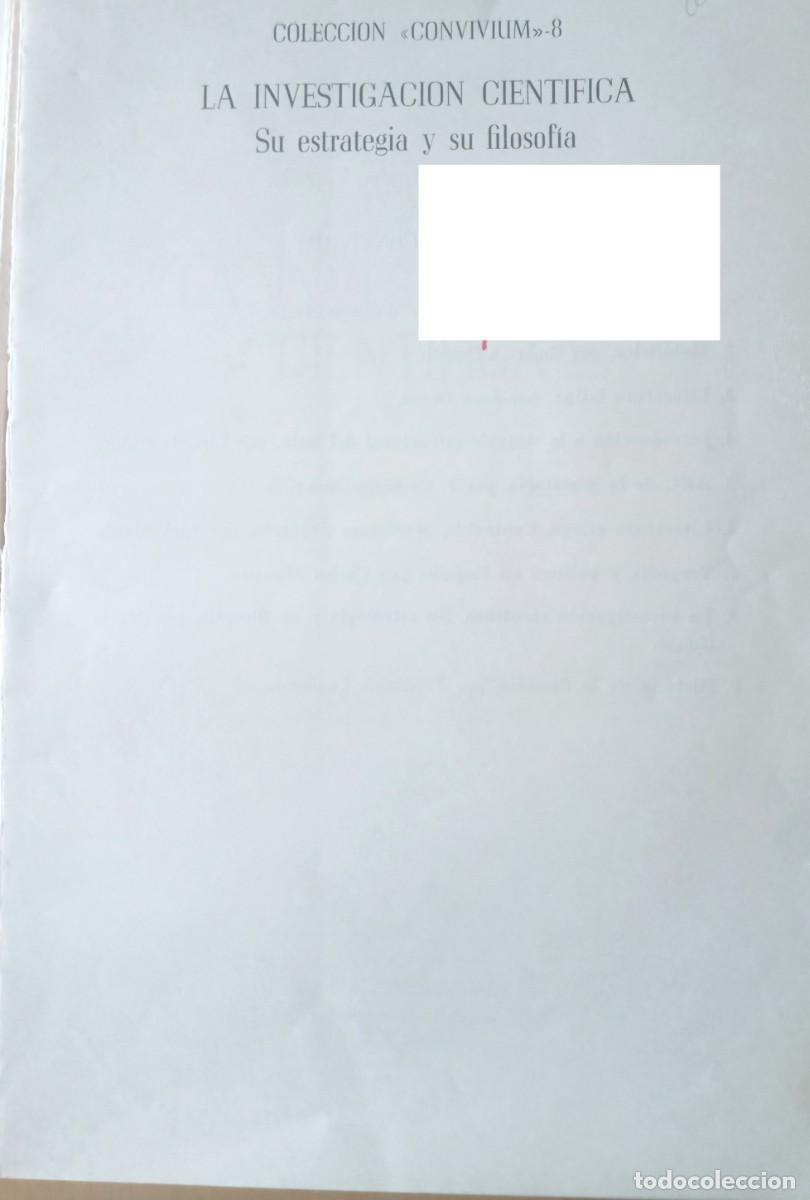 Libros de segunda mano: MARIO BUNGE LA INVESTIGACION CIENTIFICA - Foto 14