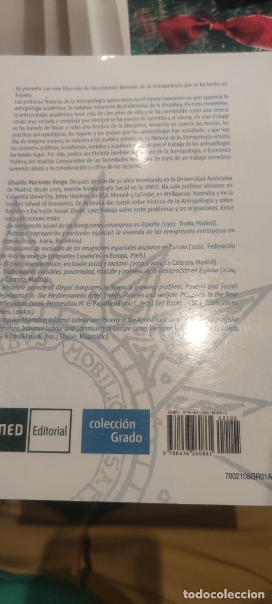 Libros de segunda mano: Historia de la antropolog&iacute;a. Ubaldo Mart&iacute;nez - Foto 2