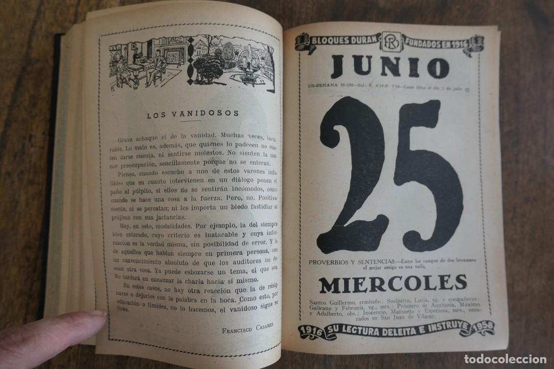 Libros de segunda mano: EL POPULAR CALENDARIO BLOQUE - DURAN -1958 - Foto 3