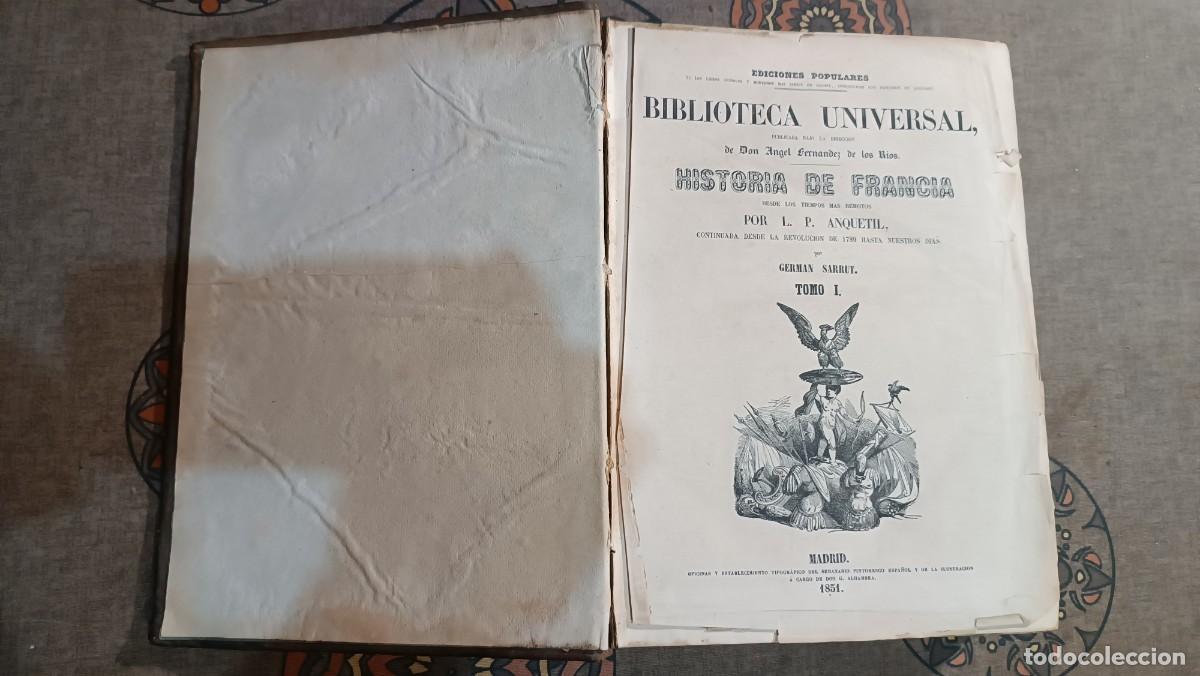 Libros de segunda mano: Libro antiguo HISTORIA DE FRANCIA 3t. 1851 - Foto 2