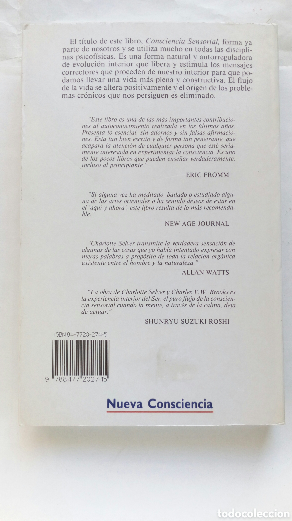 Libros de segunda mano: Consciencia Sensorial. Charles V. W. Brooks. - Foto 2
