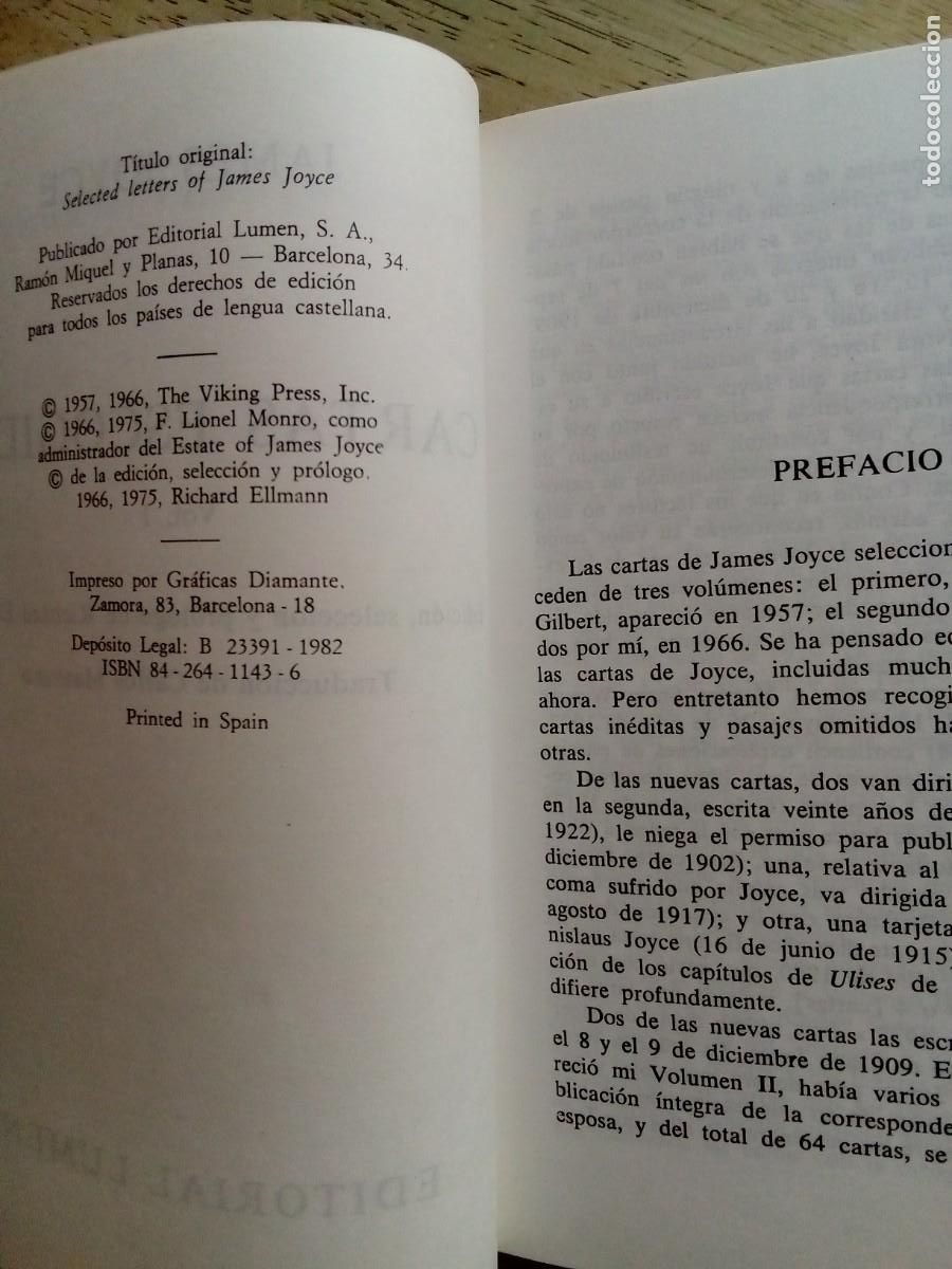 Libros de segunda mano: Cartas escogidas. James Joyce. Vol. 1 - Foto 6