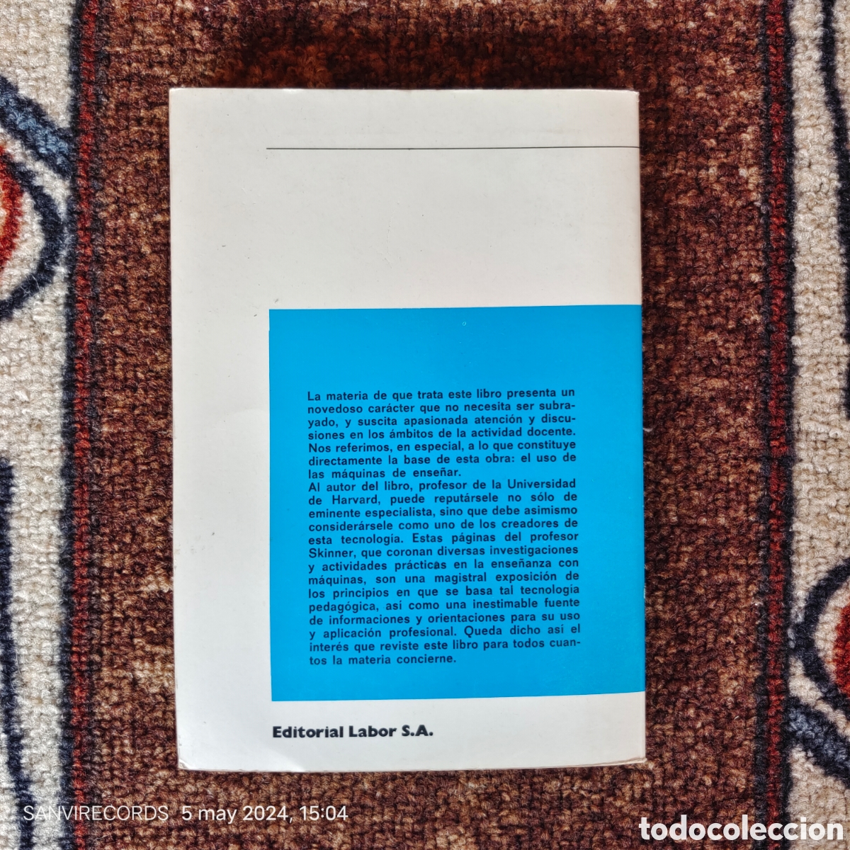 Libros de segunda mano: TECNOLOG&Iacute;A DE LA ENSE&Ntilde;ANZA (B.J. SKINNER) (NCL) - Foto 2