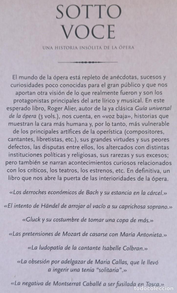 Libros de segunda mano: SOTTO VOCE - ROGER ALIER - Foto 2