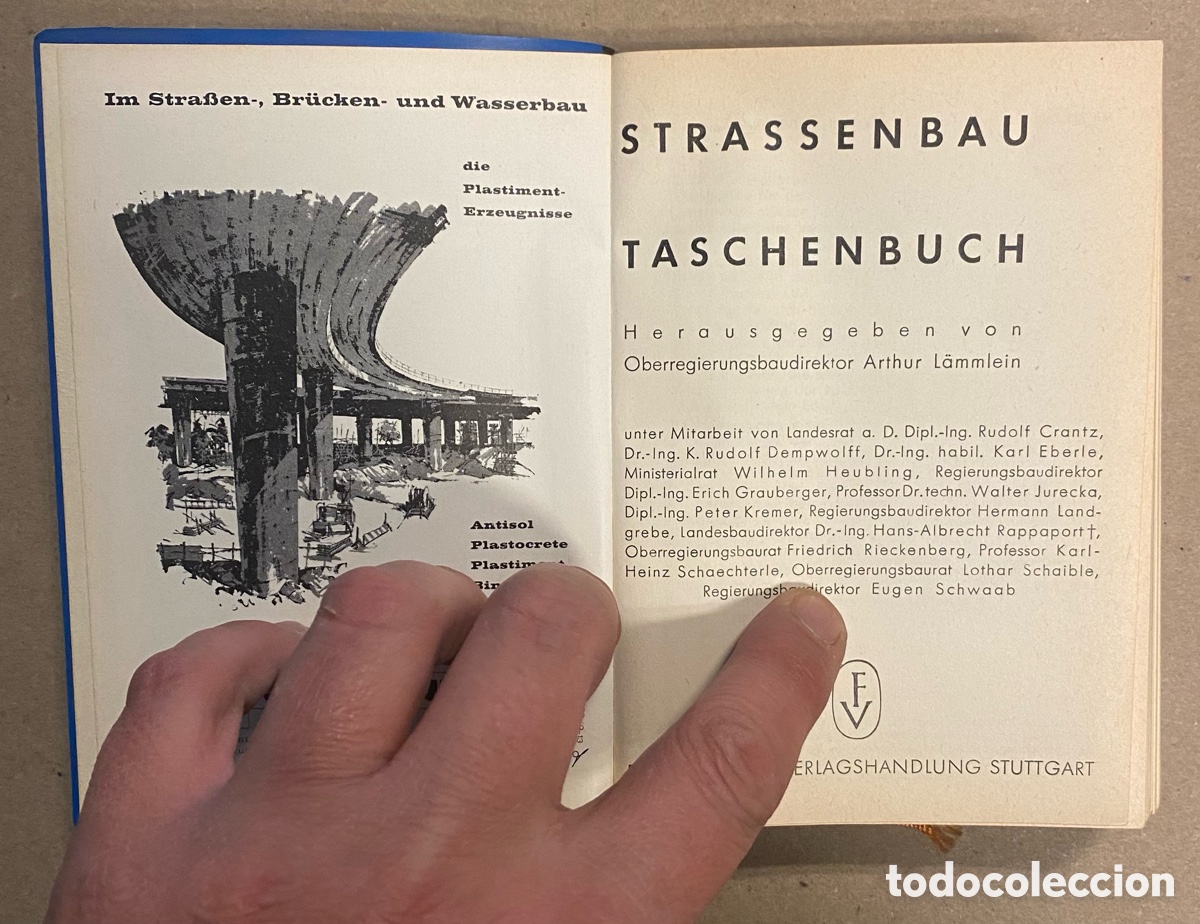 Libros de segunda mano: STRASSENBAU TASCHENBUCH. L&Auml;MMLEIN. CONSTRUCCI&Oacute;N VIAL - LIBRO DE BOLSILLO. - Foto 2