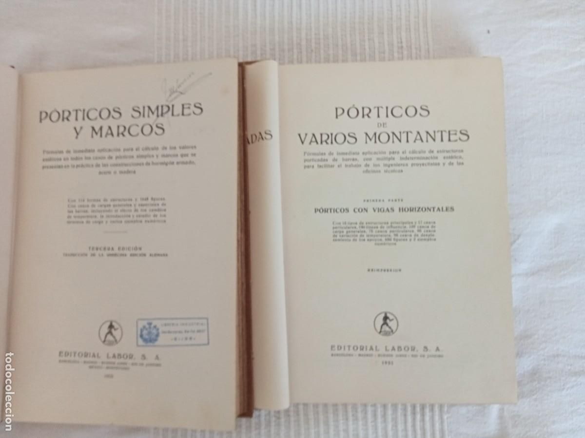 Libros de segunda mano: A. Kleinlogel. 4 Tomos. C&aacute;lculo de las estructuras porticadas hiperest&aacute;ticas - Foto 4