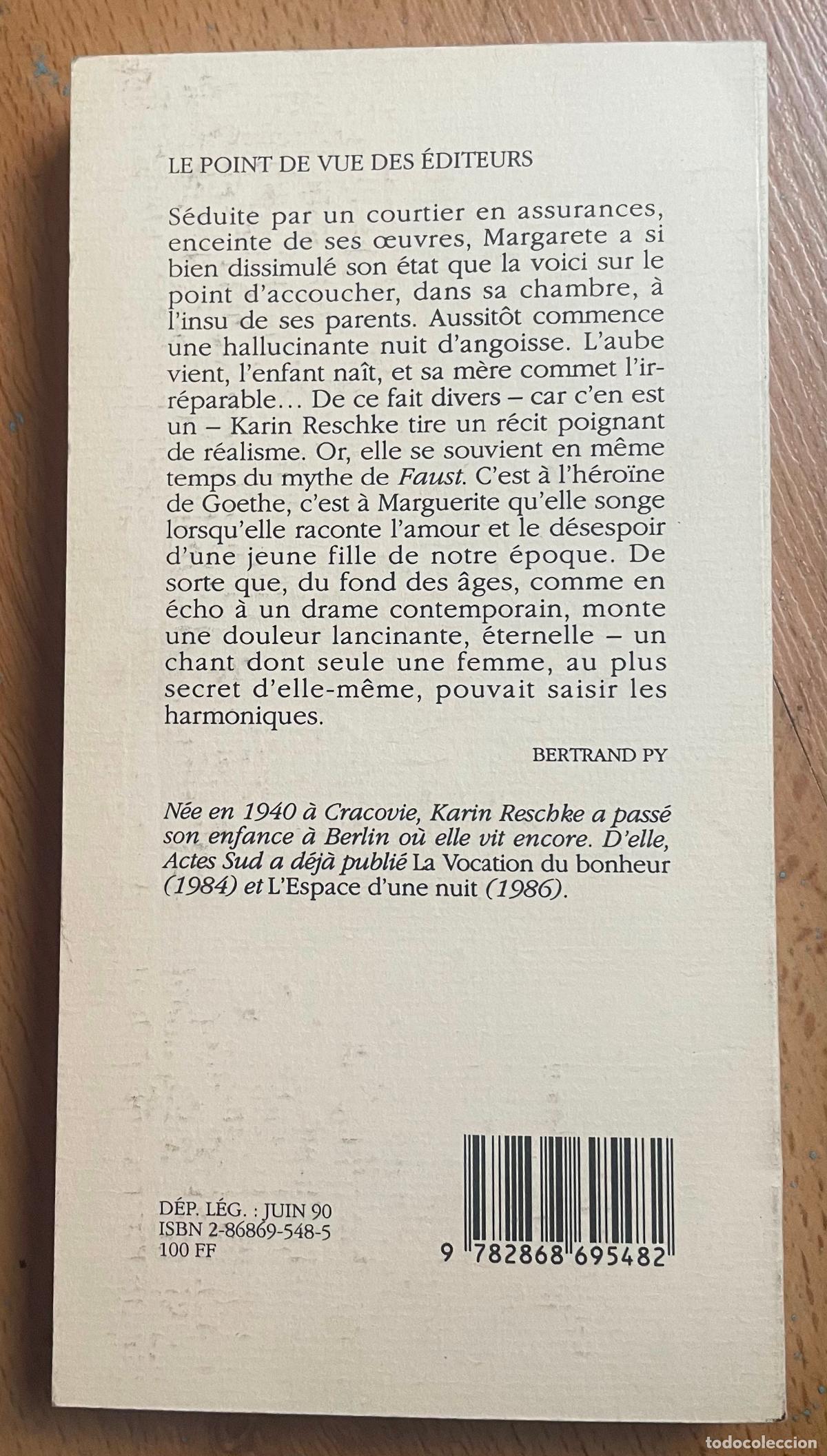 Libros de segunda mano: MARGARETE Karin Reschke EN FRANCES - Foto 2