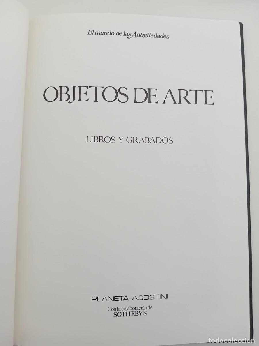 Libros de segunda mano: OBJETOS DE ARTE. LIBROS Y GRABADOS. PLANETA AGOSTINI. 1989 - Foto 2