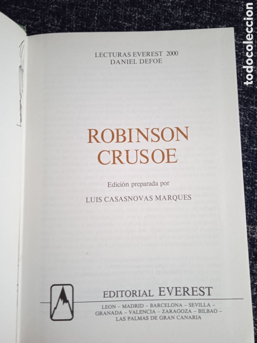 Libros de segunda mano: ROBINSON CRUSSOE, -ED. EDICI&Oacute;N EVEREST - ILUSTRADO - Foto 2