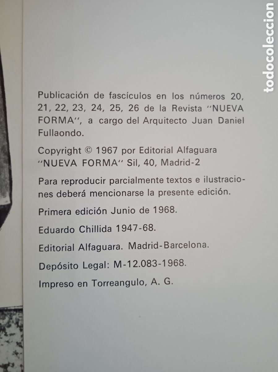 Libros de segunda mano: CHILLIDA. J.D. FULLAONDO. NUEVA FORMA. ALFAGUARA 1968. - Foto 4