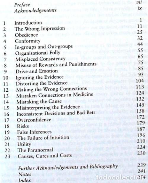 Libros de segunda mano: IRRATIONALITY - STUART SUTHERLAND - PINTER & MARTIN 2009 - VER &Iacute;NDICE Y DESCRIPCI&Oacute;N - Foto 3