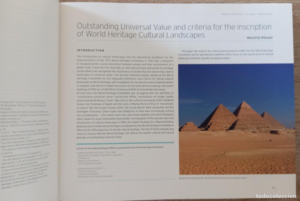 Libros de segunda mano: WORLD HERITAGE CULTURAL LANDSCAPES - Foto 2