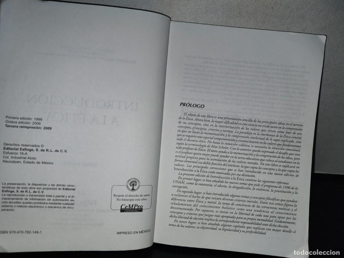 Libros de segunda mano: 102- INTRODUCCI&Oacute;N A LA &Eacute;TICA - RA&Uacute;L GUTI&Eacute;RREZ S&Aacute;ENZ - Foto 6