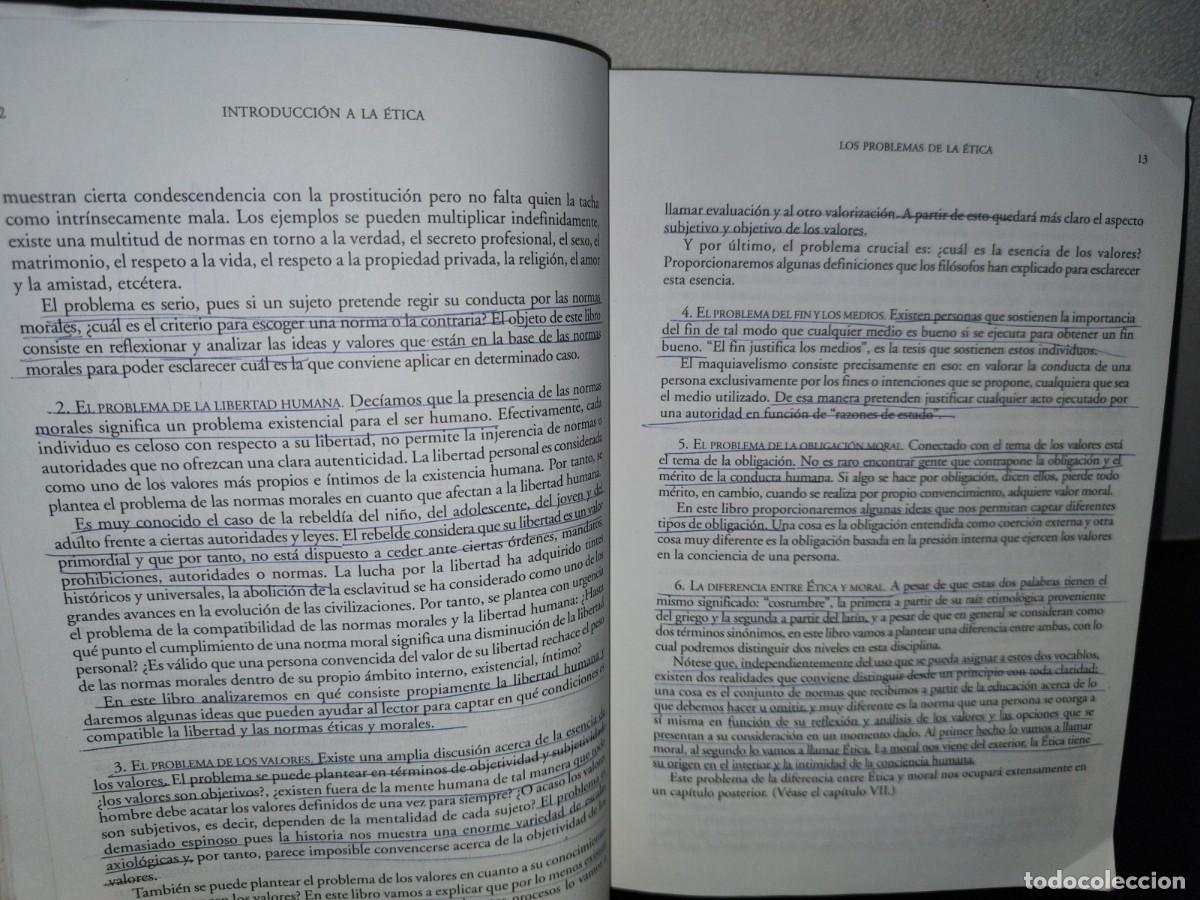 Libros de segunda mano: 102- INTRODUCCI&Oacute;N A LA &Eacute;TICA - RA&Uacute;L GUTI&Eacute;RREZ S&Aacute;ENZ - Foto 9