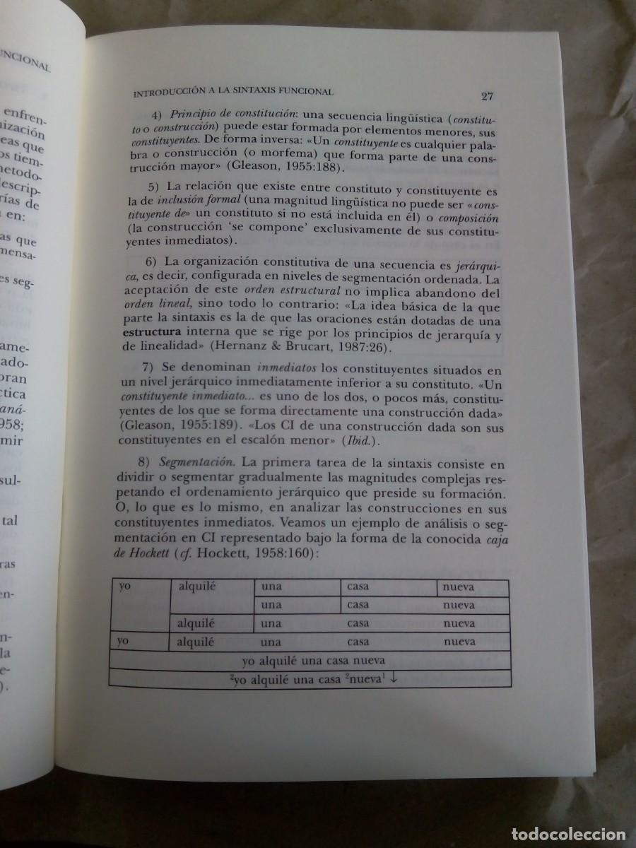 Libros de segunda mano: PRINCIPIOS DE SINTAXIS FUNCIONAL / SALVADOR GUTI&Eacute;RREZ ORD&Oacute;&Ntilde;EZ - Foto 10