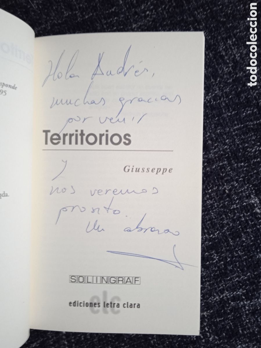 Libros de segunda mano: TERRITORIOS / GIUSSEPPE - Foto 2