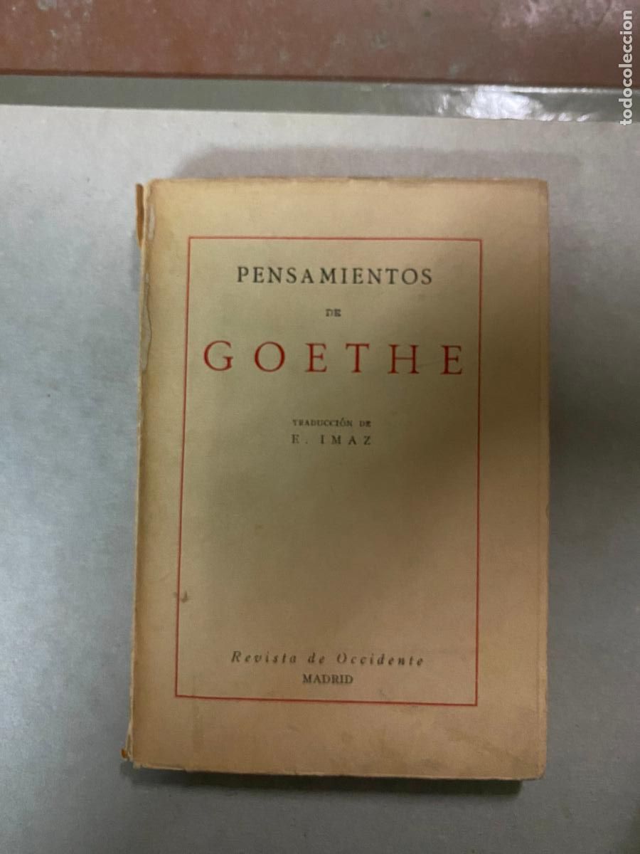 Libros de segunda mano: PENSAMIENTOS DE GOETHE Revista de occidente IMAZ - Foto 1