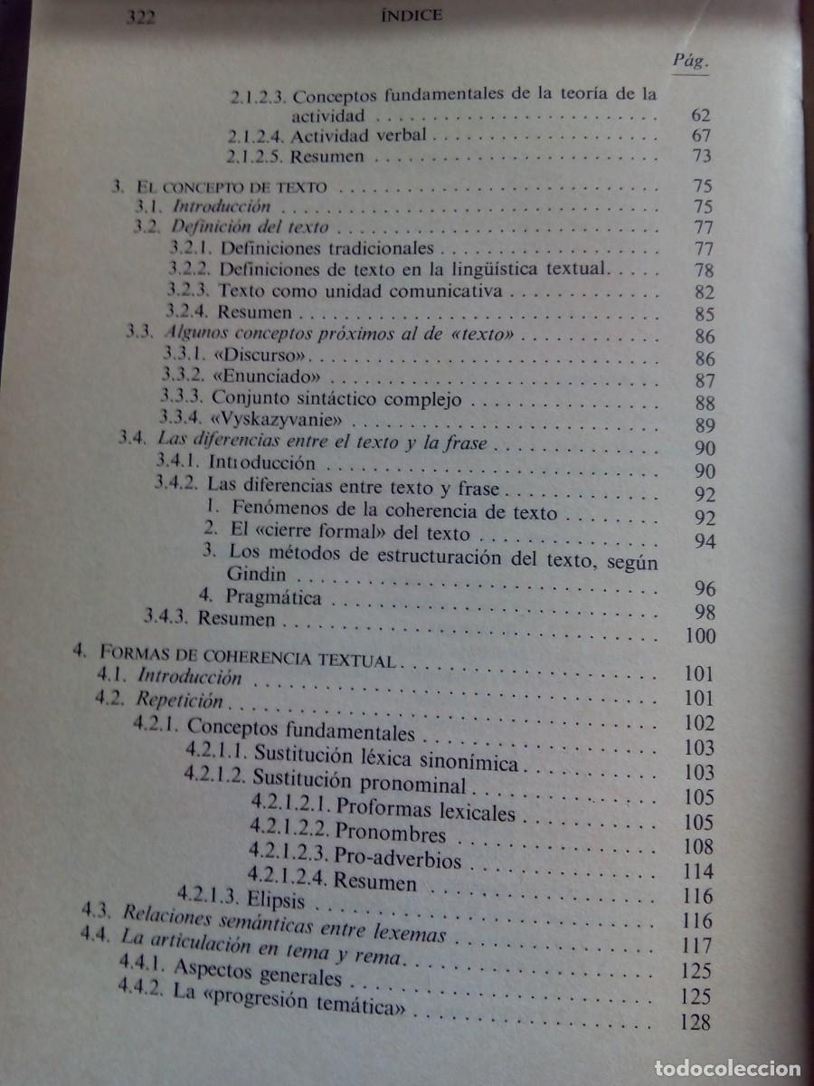 Libros de segunda mano: INTRODUCCI&Oacute;N A LA LING&Uuml;&Iacute;STICA DEL TEXTO / ENRIQUE BERN&Aacute;RDEZ - Foto 7