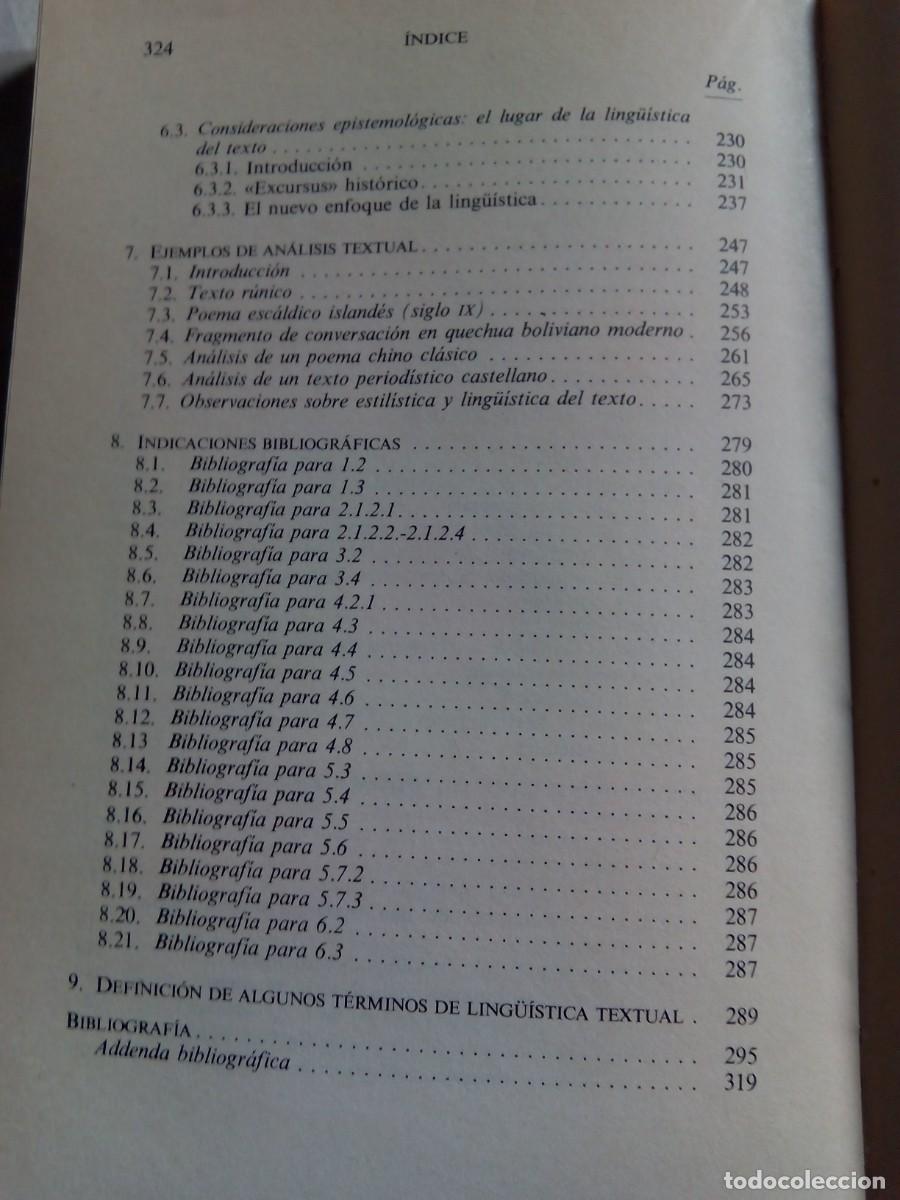 Libros de segunda mano: INTRODUCCI&Oacute;N A LA LING&Uuml;&Iacute;STICA DEL TEXTO / ENRIQUE BERN&Aacute;RDEZ - Foto 9