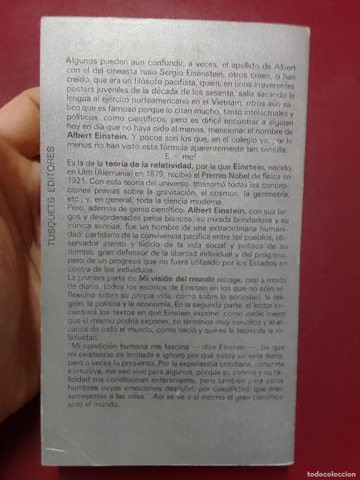 Libros de segunda mano: Albert Einstein: Mi visi&oacute;n del mundo (Tusquets Editores. 1981) - Foto 2