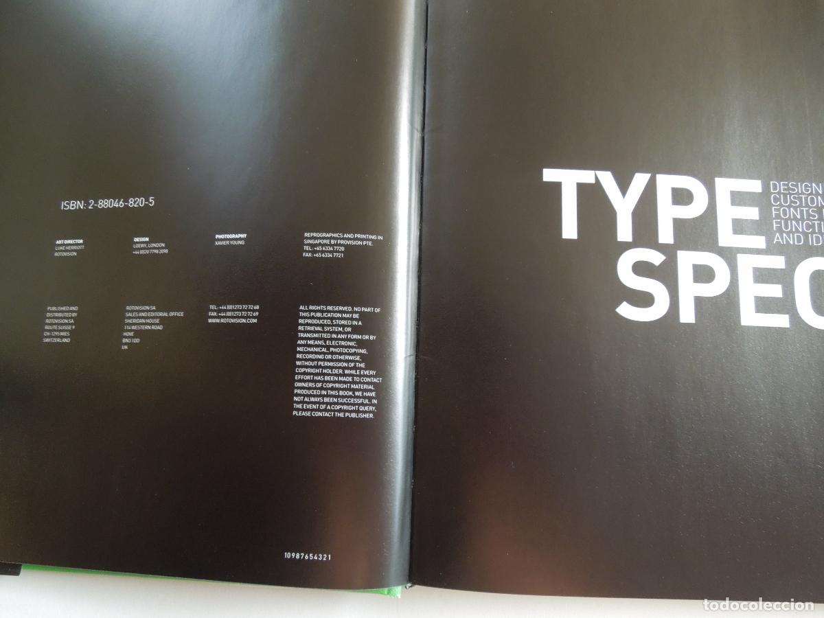 Libros de segunda mano: TYPE SPECIFIC - CHARLOTTE RIVERS - DESIGNING CUSTOM FONS FOR FUNCTION AND IDENTITY -PASTAS DURAS SOB - Foto 4