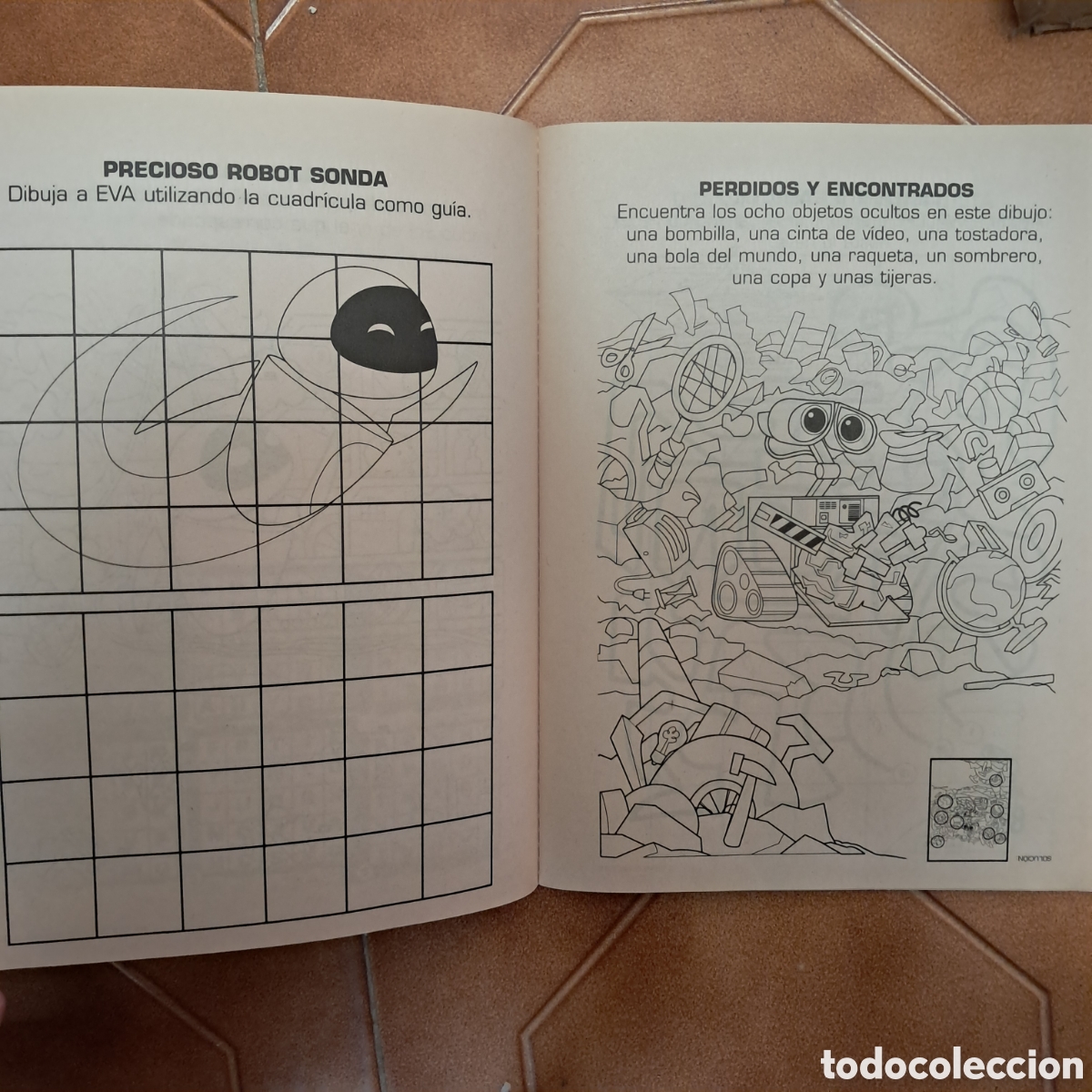 Libros de segunda mano: Pintaman&iacute;a Pasatiempos: DISNEY PIXAR WALL-E (Planeta Junior, 2007). Sin usar. - Foto 2