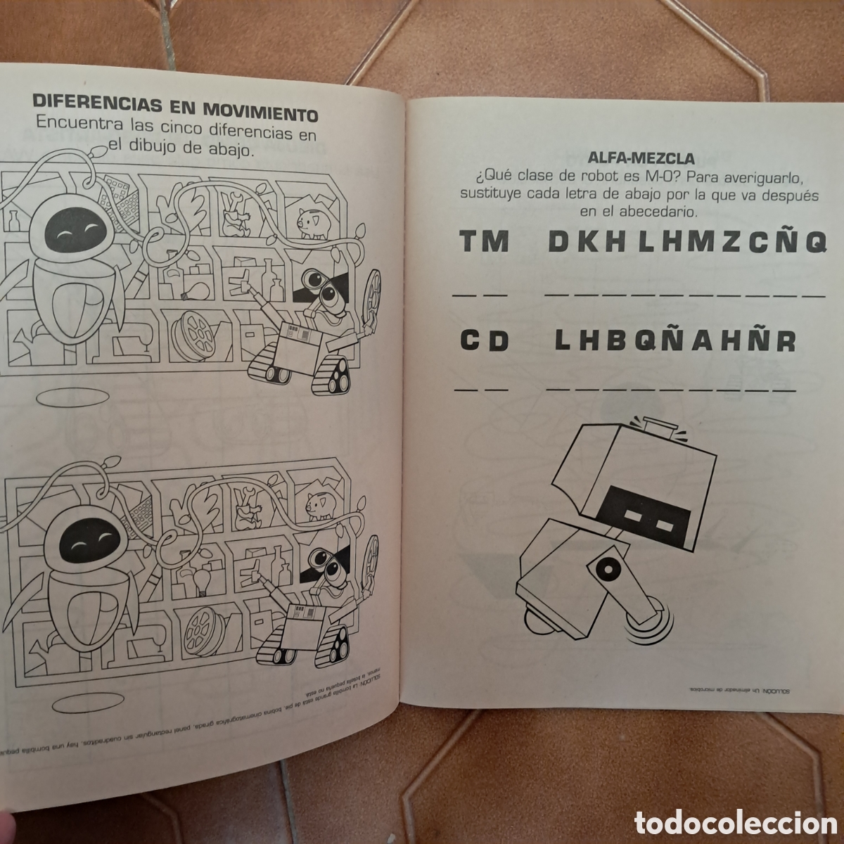 Libros de segunda mano: Pintaman&iacute;a Pasatiempos: DISNEY PIXAR WALL-E (Planeta Junior, 2007). Sin usar. - Foto 3