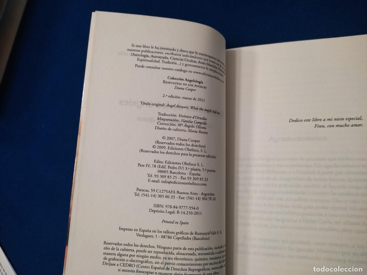 Libros de segunda mano: Respuestas de los &Aacute;ngeles Diana Cooper Ed. Obelisco 2011 - Foto 5