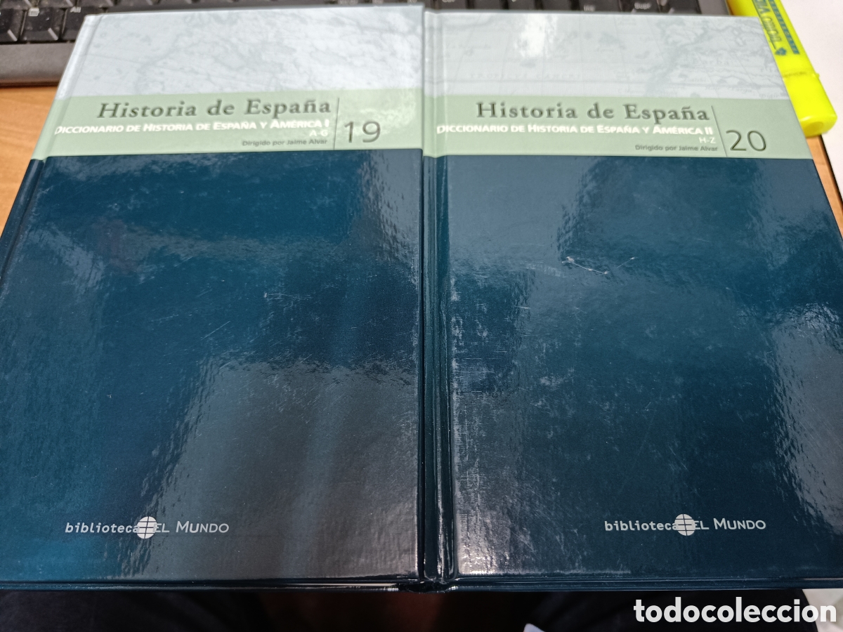 Libri di seconda mano: HISTORIA DE ESPA&Ntilde;A NS&ordm;19-20 DICCIONARIO DE ESPA&Ntilde;A Y AM&Eacute;RICA 2 TOMOS. BIBLIOTECA EL MUNDO
