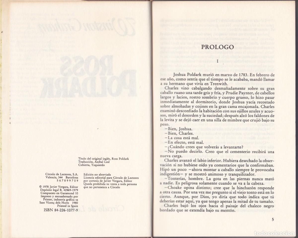Libros de segunda mano: Ross Poldark. Winston Graham, Tomo I. - Foto 3