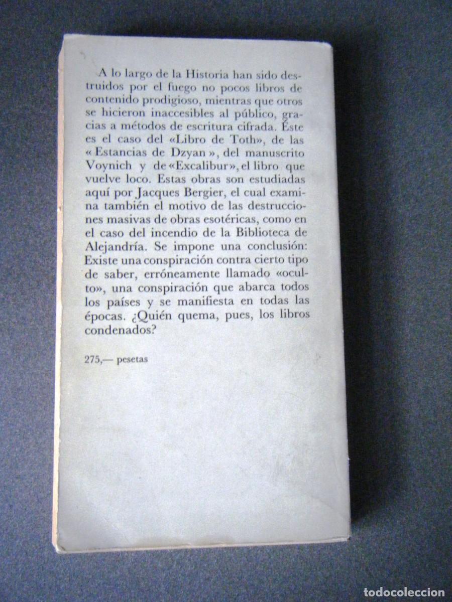 Libros de segunda mano: Los libros condenados - Jacques Bergier - Foto 2