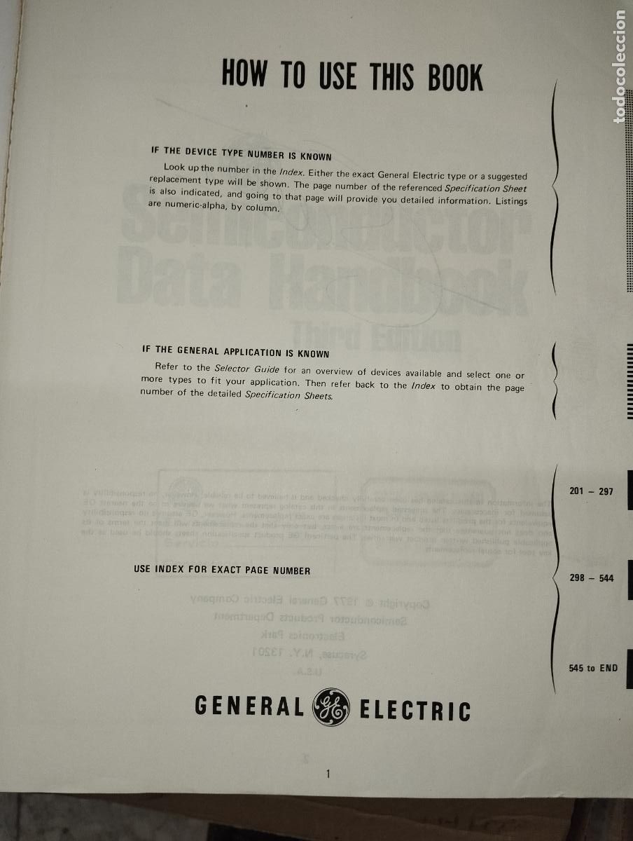 Libros de segunda mano: CATALOGO ANTIGUO SEMICONDUCTOR DATA HANDBOOK GENERAL ELECTRIC // ELECTR&Oacute;NICA - Foto 4