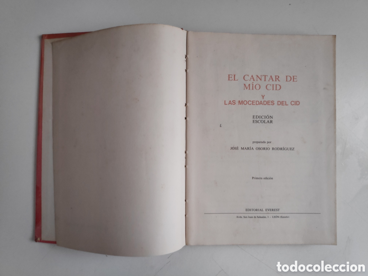 Libros de segunda mano: Libro. Cantar de Mio Cid. Edicion Escolar 1970. Everest - Foto 5