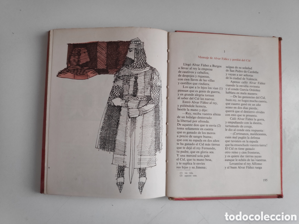 Libros de segunda mano: Libro. Cantar de Mio Cid. Edicion Escolar 1970. Everest - Foto 10