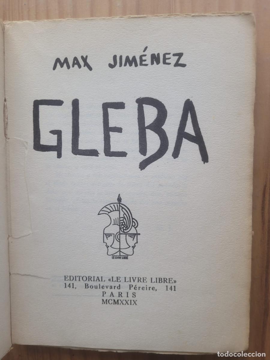 Libros de segunda mano: Jim&eacute;nez, Max - Gleba (1929) - Foto 3