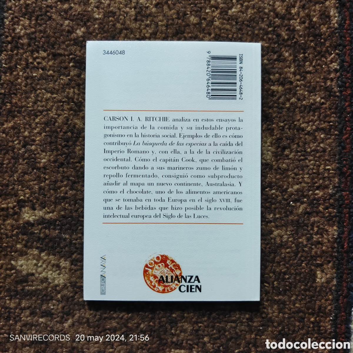 Libros de segunda mano: LA B&Uacute;SQUEDA DE LAS ESPECIAS (RITCHIE) (ALIANZA CIEN) - Foto 2