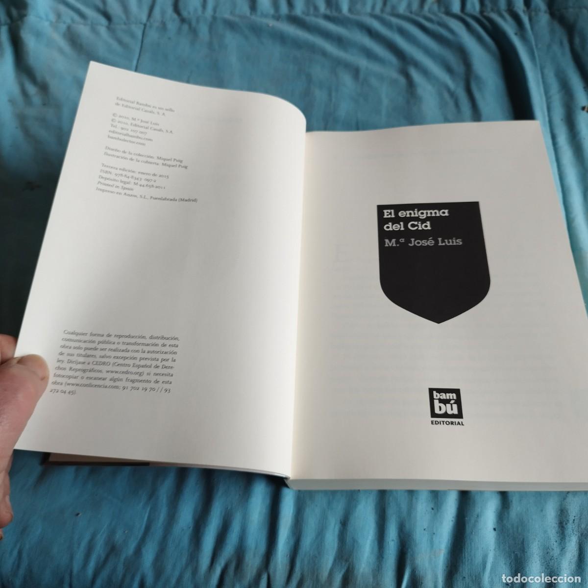Libros de segunda mano: EL ENIGMA DEL CID / M&ordm; JOSE LUIS / TXT 108 / BAMBU - Foto 4