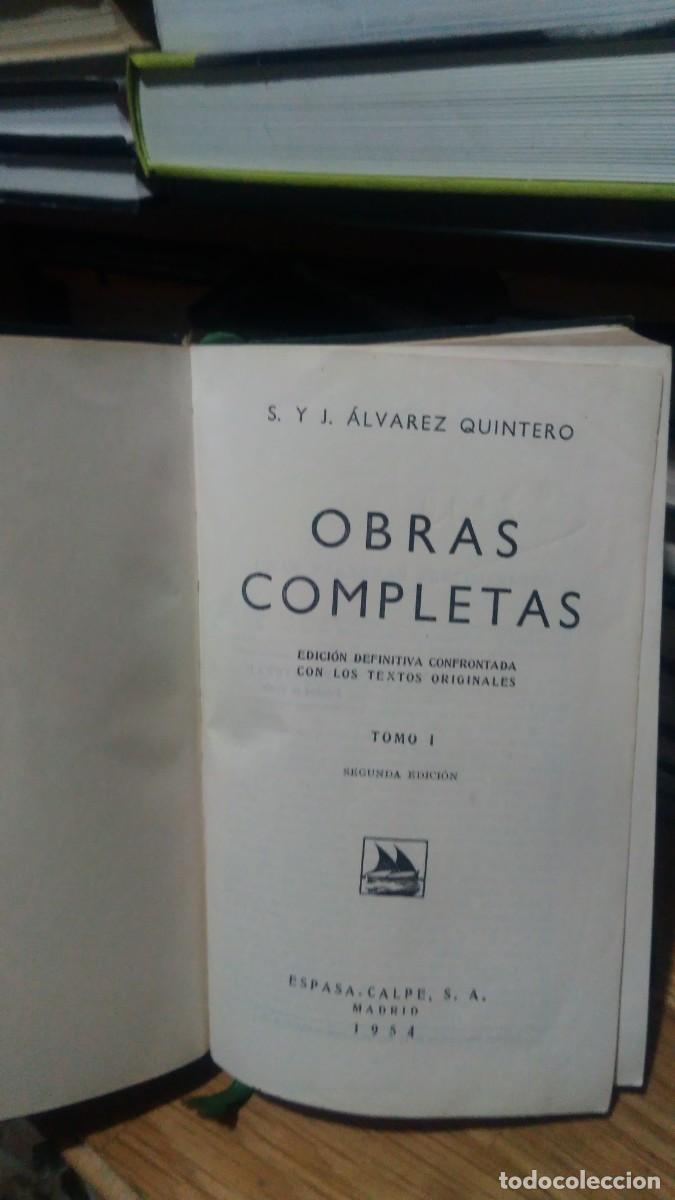 Libros de segunda mano: OBRAS COMPLETAS, S. Y J. QUINTERO, ED. ESPASA CALPE S.A. - Foto 2