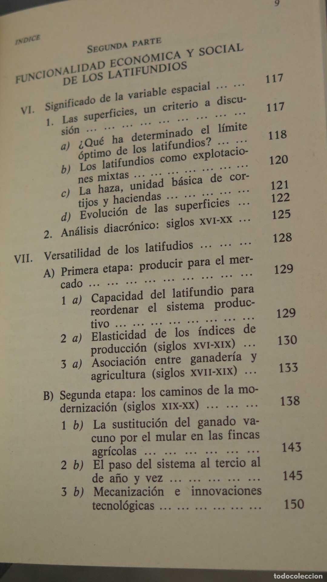 Libros de segunda mano: ECONOMIA E HISTORIA DE LOS LATIFUNDIOS, Bernal - Foto 4