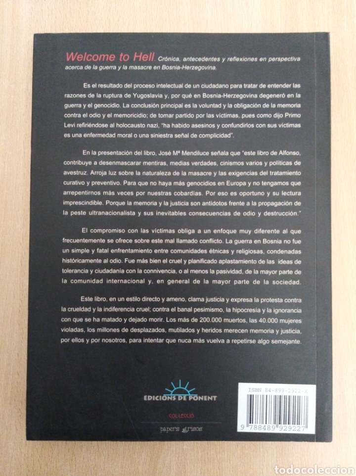 Libros de segunda mano: WELCOME TO HELL. Alfonso Marco - Foto 2