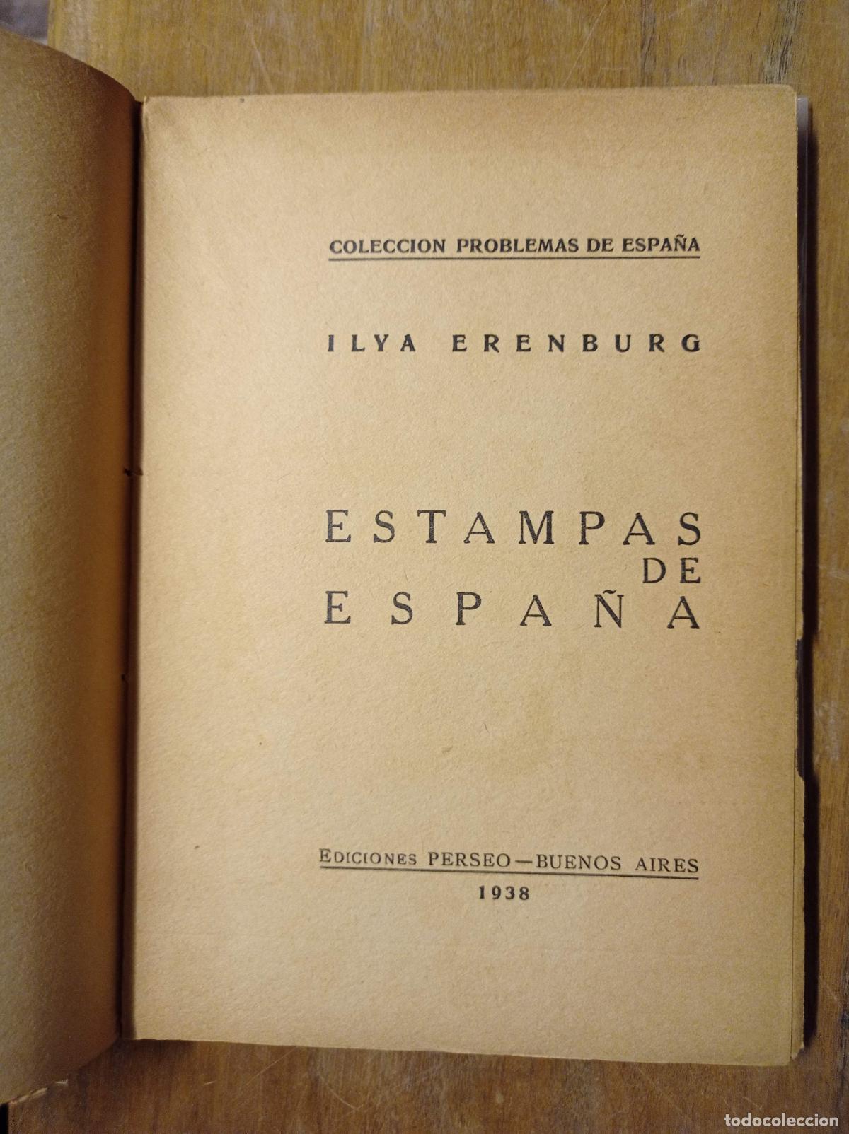 Libros de segunda mano: 1938 - ILYA ERENBURG. Estampas de Espa&ntilde;a - Foto 2