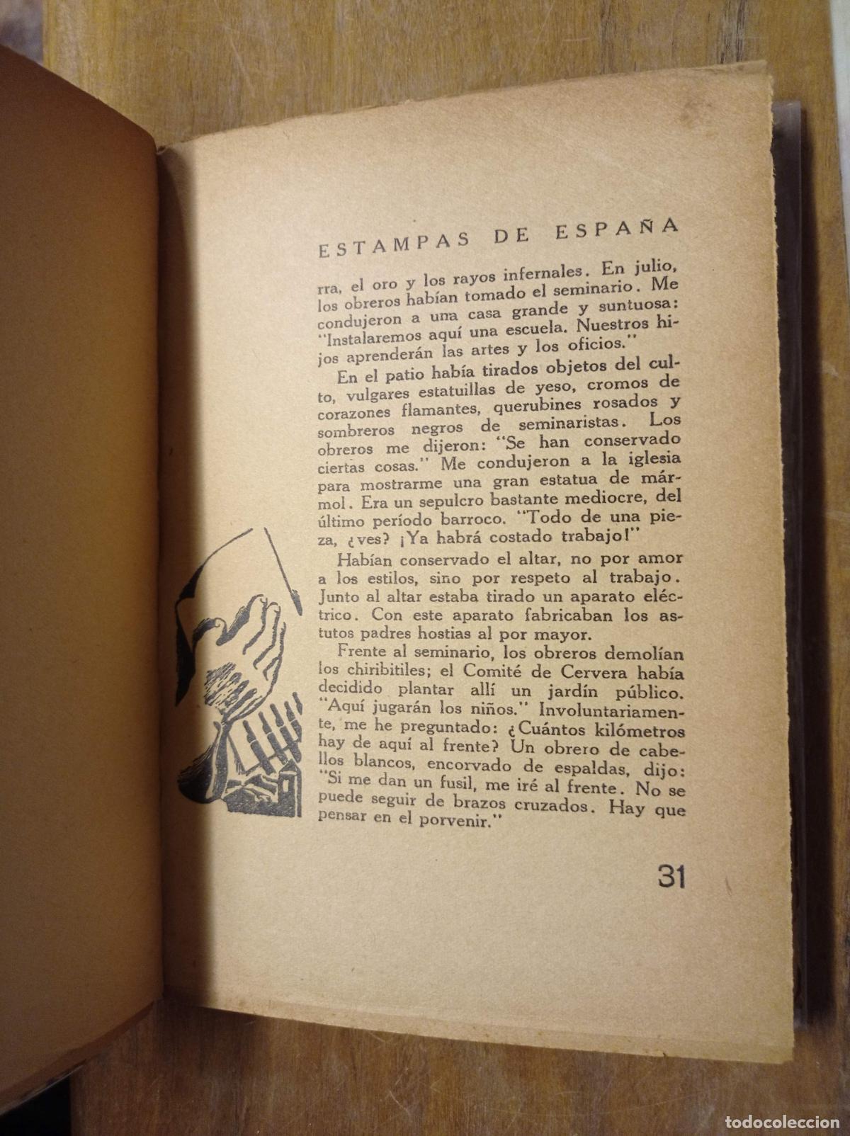Libros de segunda mano: 1938 - ILYA ERENBURG. Estampas de Espa&ntilde;a - Foto 3