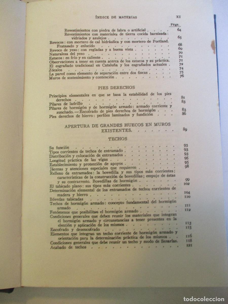Libros de segunda mano: PEDRO BENAVENT DE BARBER&Aacute; Como debo construir Manual pr&aacute;ctico de construcci&oacute;n de edificios W27243 - Foto 5