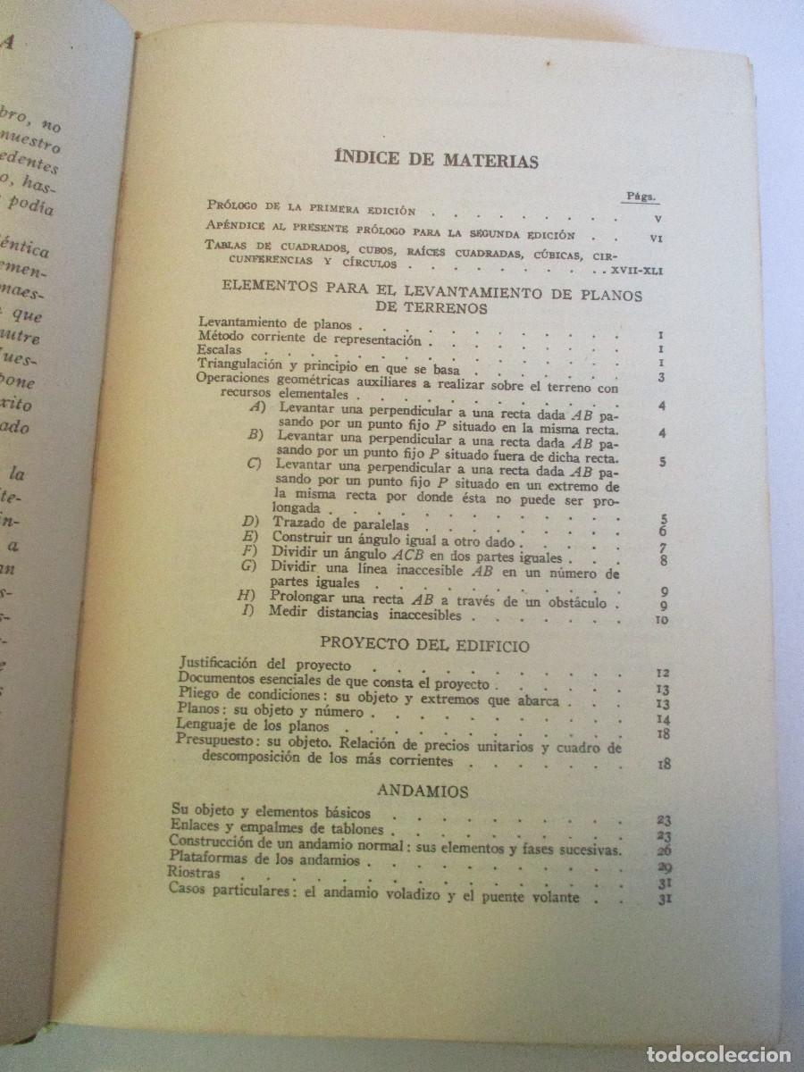 Libros de segunda mano: PEDRO BENAVENT DE BARBERA C&oacute;mo de construir Manual pr&aacute;ctico de construcci&oacute;n de edificios W27249 - Foto 3