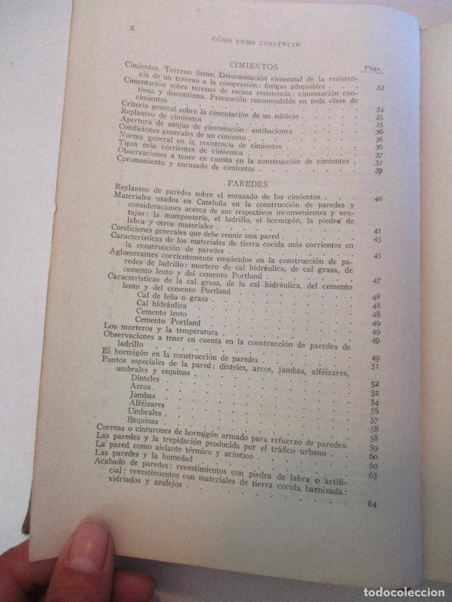 Libros de segunda mano: PEDRO BENAVENT DE BARBERA C&oacute;mo de construir Manual pr&aacute;ctico de construcci&oacute;n de edificios W27249 - Foto 4
