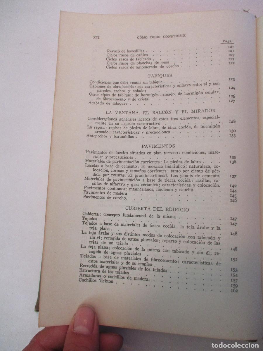 Libros de segunda mano: PEDRO BENAVENT DE BARBERA C&oacute;mo de construir Manual pr&aacute;ctico de construcci&oacute;n de edificios W27249 - Foto 6