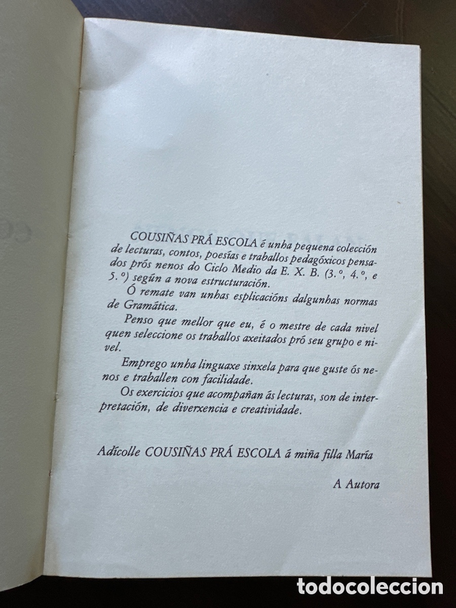 Libros de segunda mano: COUSI&Ntilde;AS PRA ESCOLA -- CONCHA BLANCO -- EDICIOS DO CASTRO 1984 - Foto 4